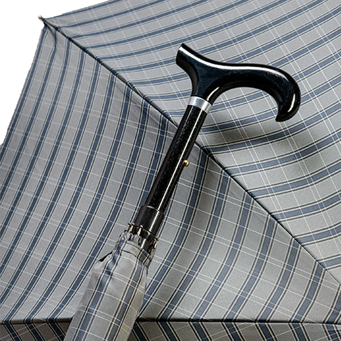 Parapluie canne long Passvent - La Hague - Gris, Framboise